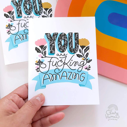 F*ing Amazing - Greeting Card (Updated Design)