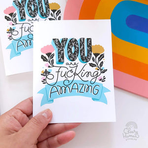 F*ing Amazing - Greeting Card (Updated Design)
