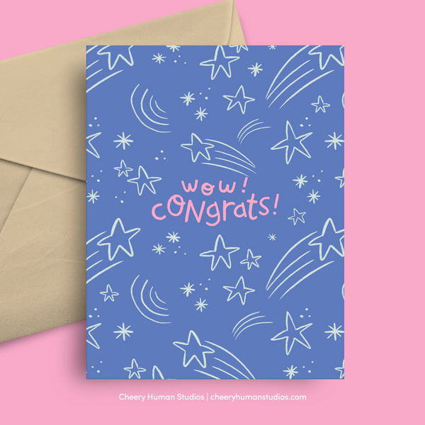 Wow! Congrats! - Greeting Card | Encouragement | Congrats | Graduation
