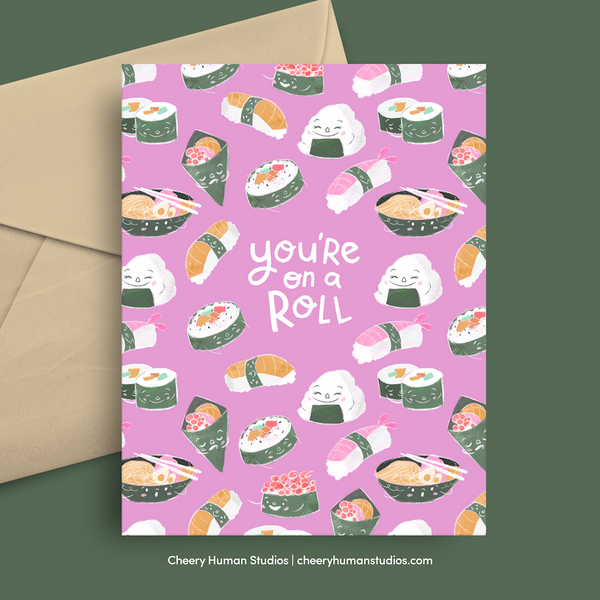 You're on a Roll - Greeting Card | Birthday | Thinking of You | Just Because