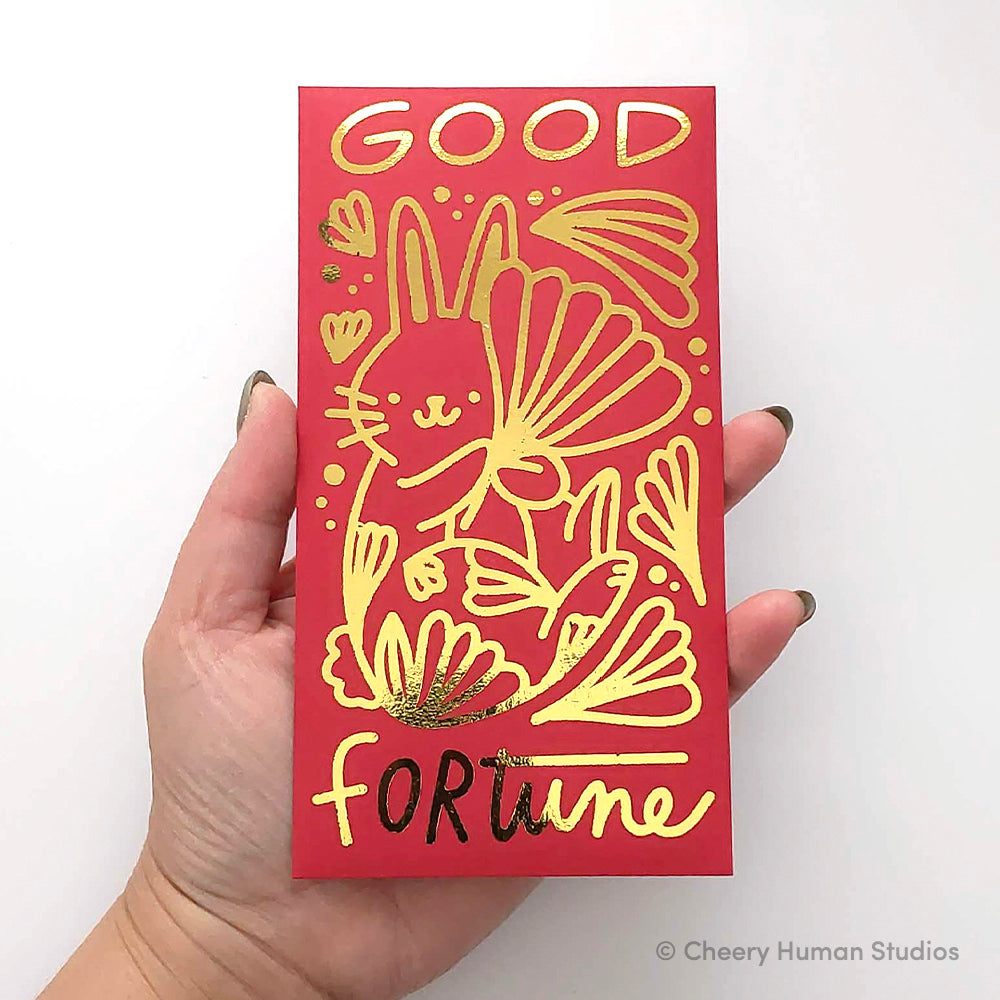 Good Fortune Rabbit Red Envelopes | Lunar New Year | Gift Envelopes