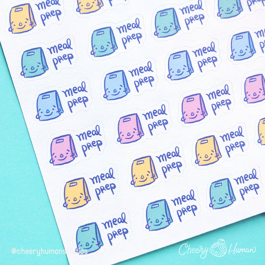 Meal Prep Stickers - Stickers | Single Sticker Sheet or Pack of 5