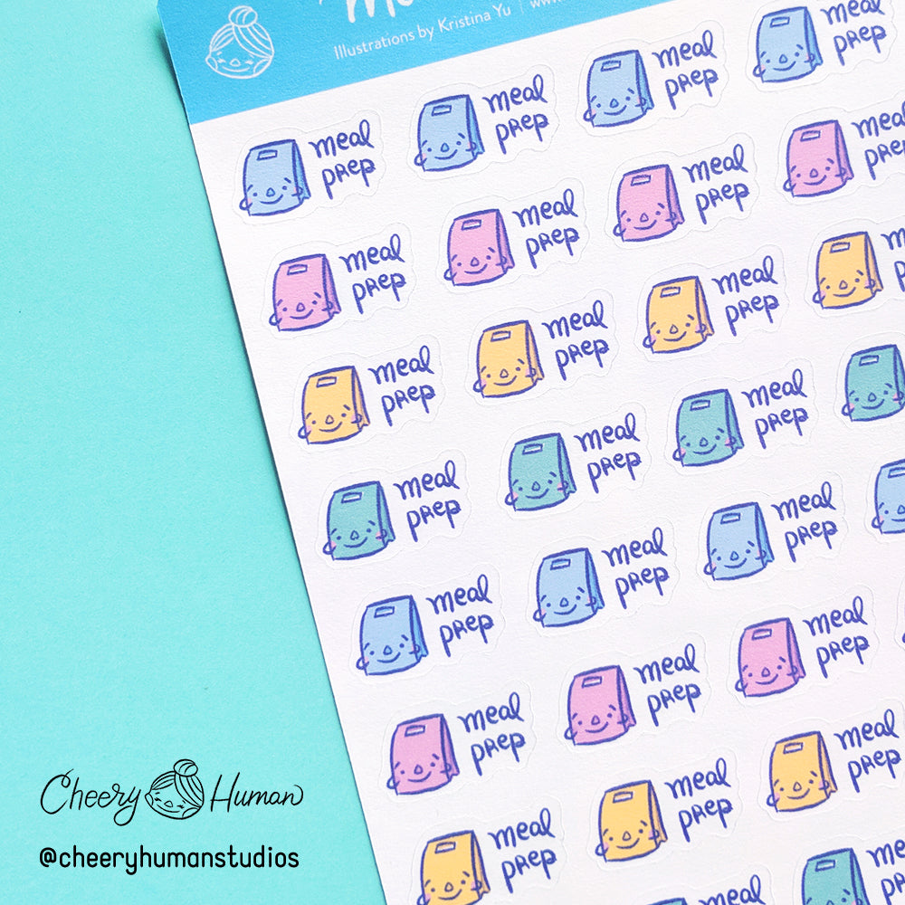 Meal Prep Stickers - Stickers | Single Sticker Sheet or Pack of 5