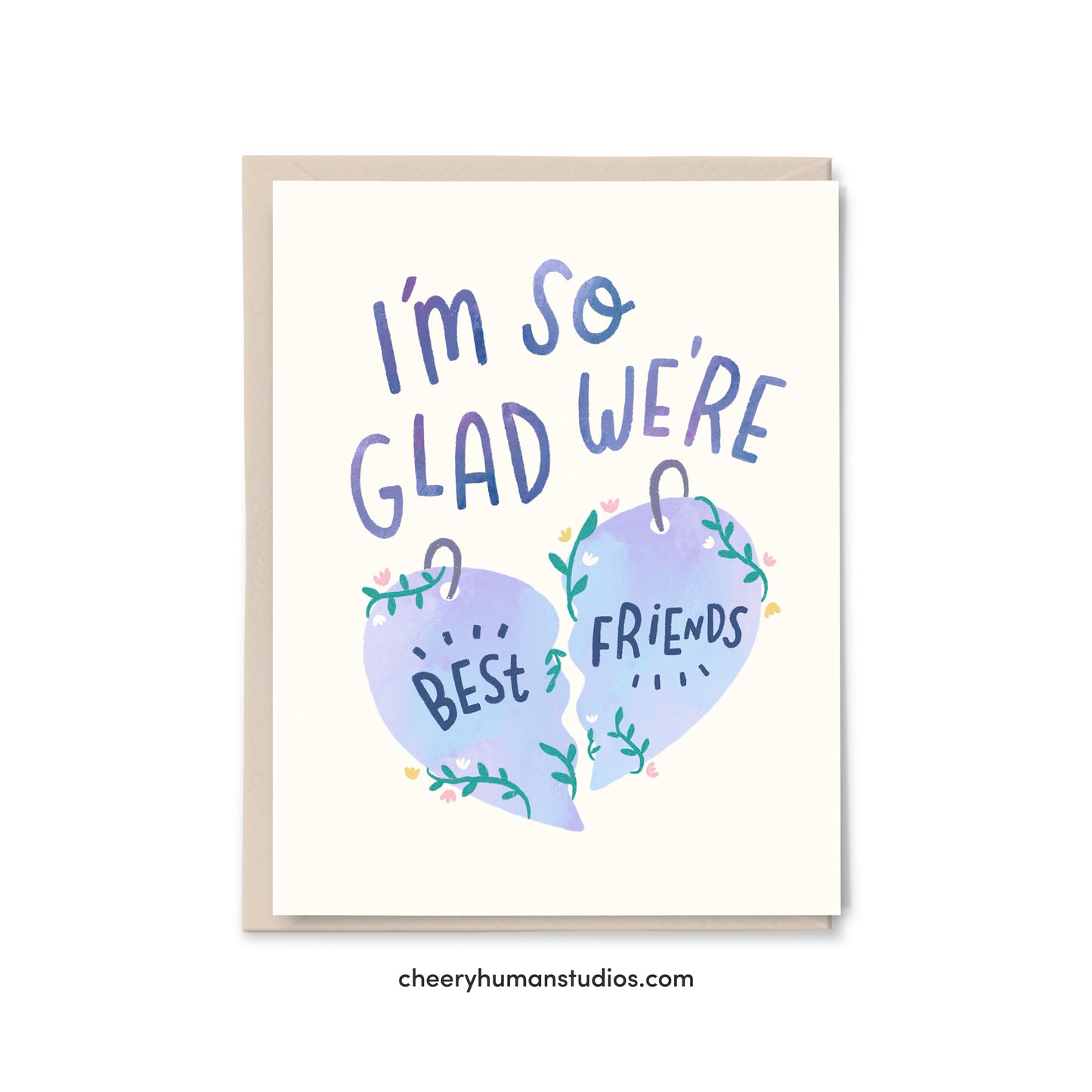 So Glad We're Best Friends  |  Friendship Greeting Card | Greeting Card | Love Greeting Card