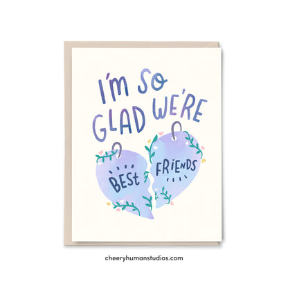 So Glad We're Best Friends  |  Friendship Greeting Card | Greeting Card | Love Greeting Card