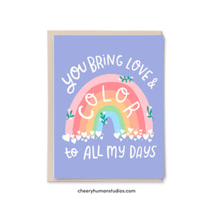 Love & Color  |  Friendship Greeting Card | Greeting Card | Love Greeting Card
