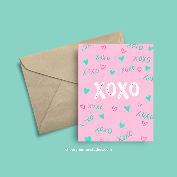 XOXO - Greeting Card | Love Greeting Card
