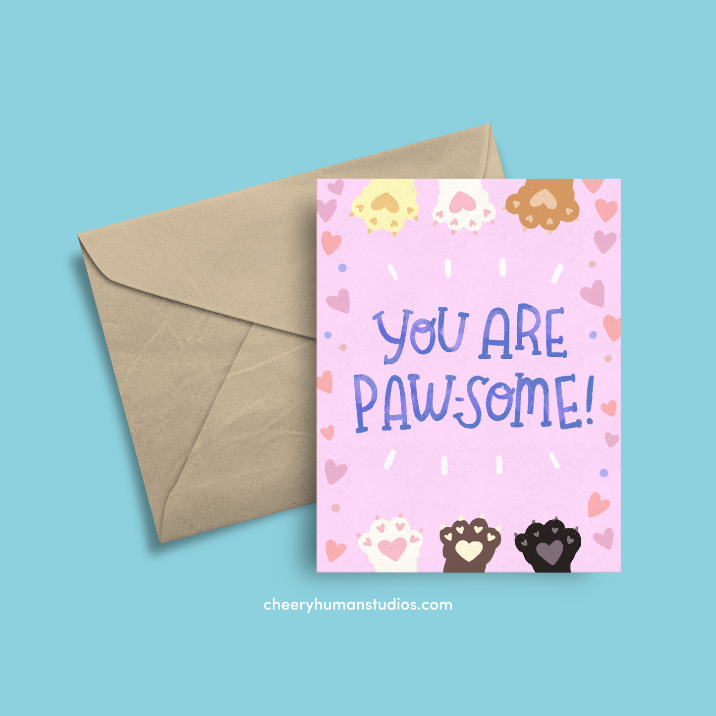 You are Pawsome  |  Friendship Greeting Card | Greeting Card | Love Greeting Card