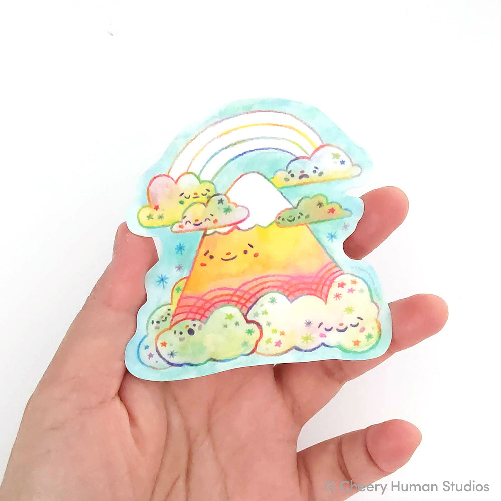 Magical Mountain - Handmade Vinyl Sticker