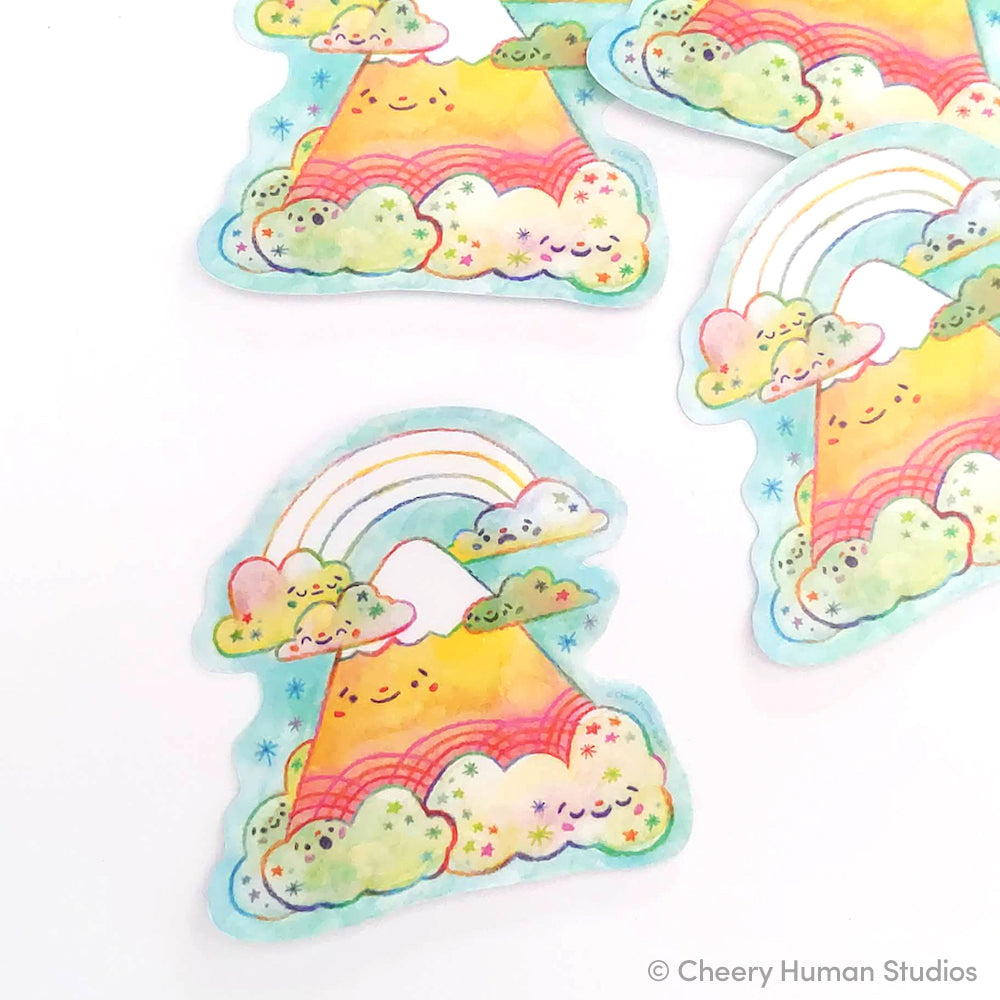 Magical Mountain - Handmade Vinyl Sticker
