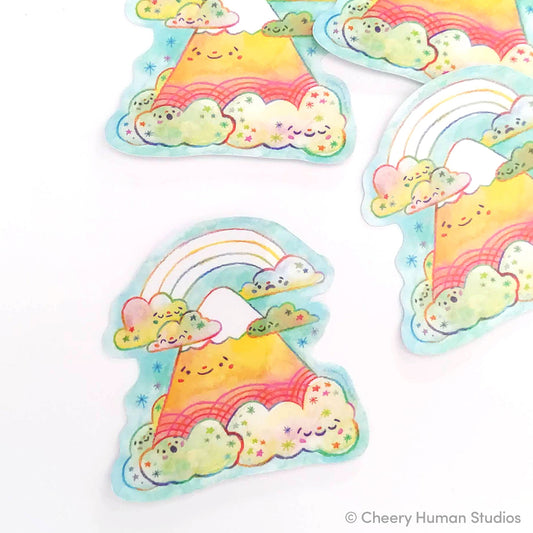 Magical Mountain - Handmade Vinyl Sticker