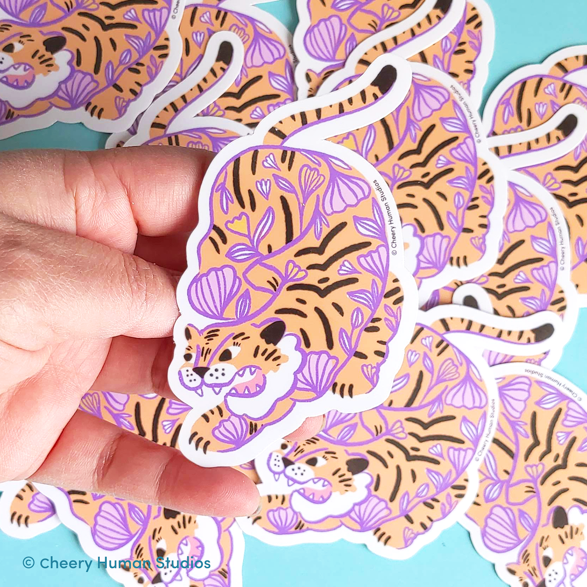 Fierce Tiger - Handmade Vinyl Sticker