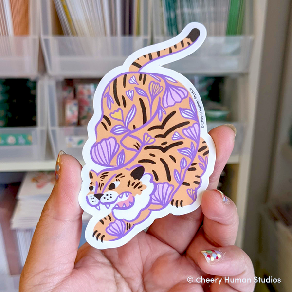 Fierce Tiger - Handmade Vinyl Sticker