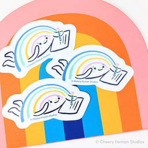 Koko the Rainbow Daydreaming - Handmade Vinyl Sticker