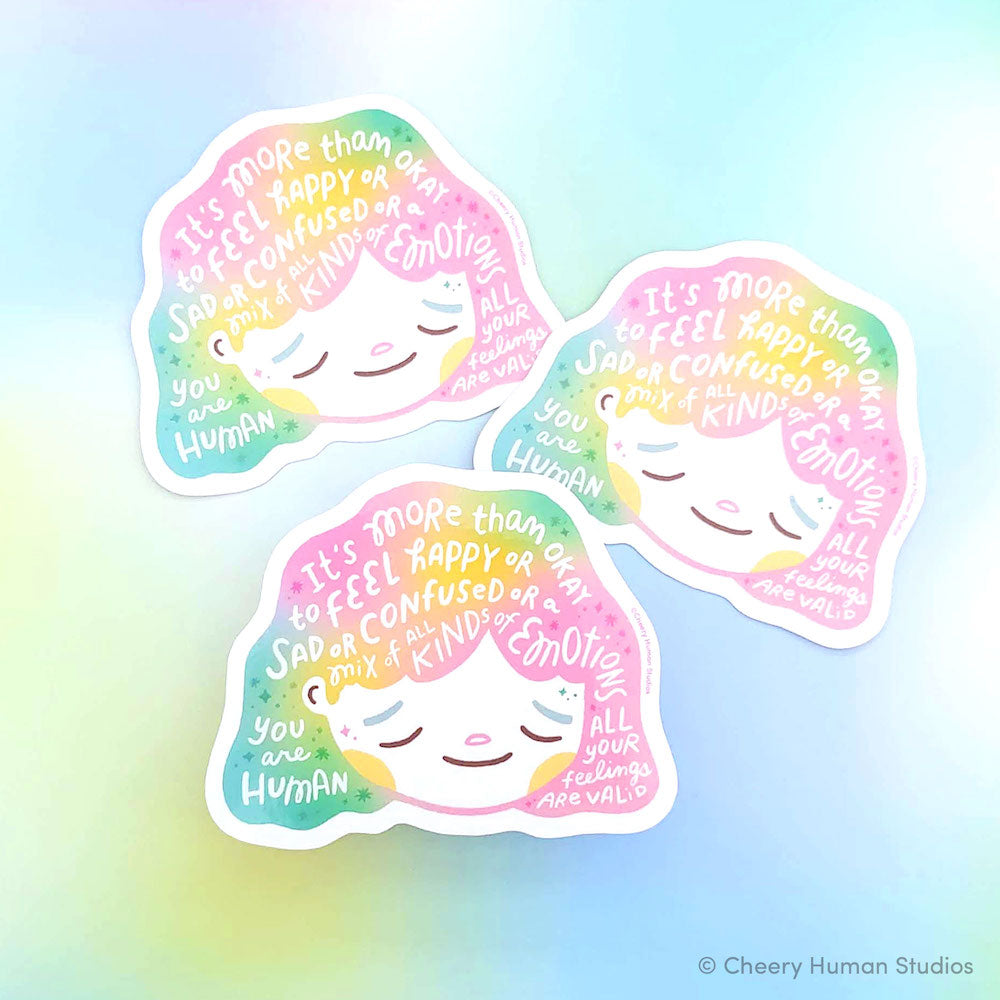 Hair Emotions 2: Feelings - Handmade Vinyl Sticker