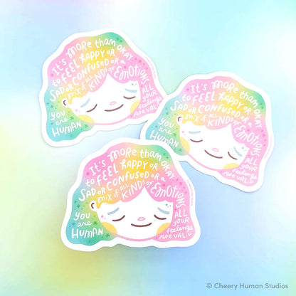 Hair Emotions 2: Feelings - Handmade Vinyl Sticker