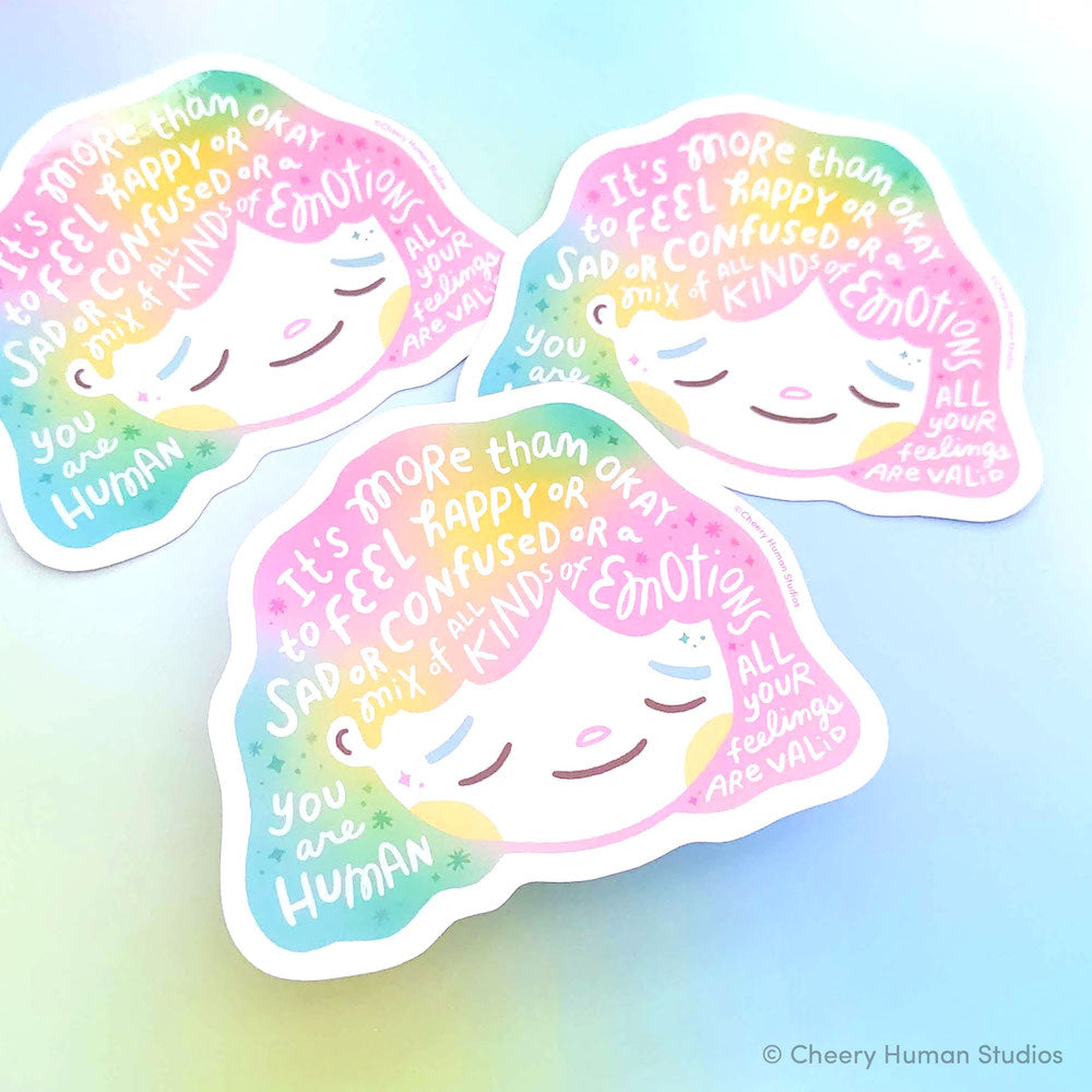 Hair Emotions 2: Feelings - Handmade Vinyl Sticker