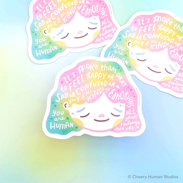 Hair Emotions 2: Feelings - Handmade Vinyl Sticker