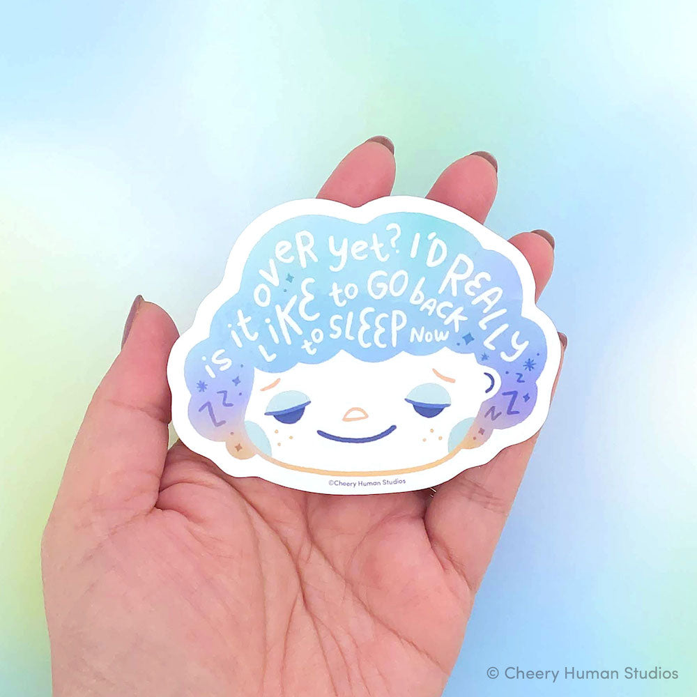 Hair Emotions 2: Sleepy - Handmade Vinyl Sticker