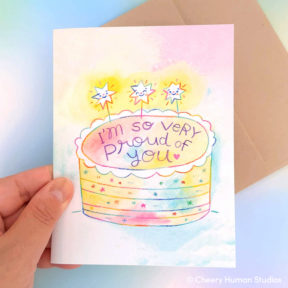 Very Proud of You Cake - Encouragement | Congrats | Graduation | Inspiration Greeting Card