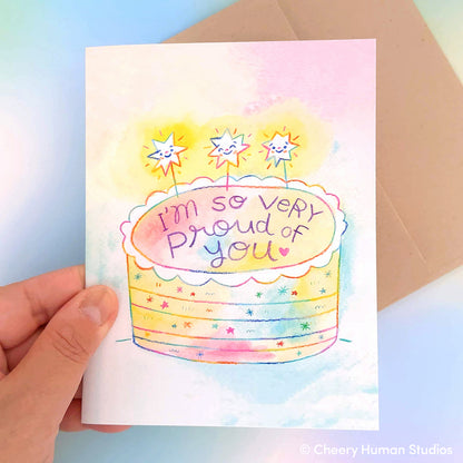 Very Proud of You Cake - Encouragement | Congrats | Graduation | Inspiration Greeting Card