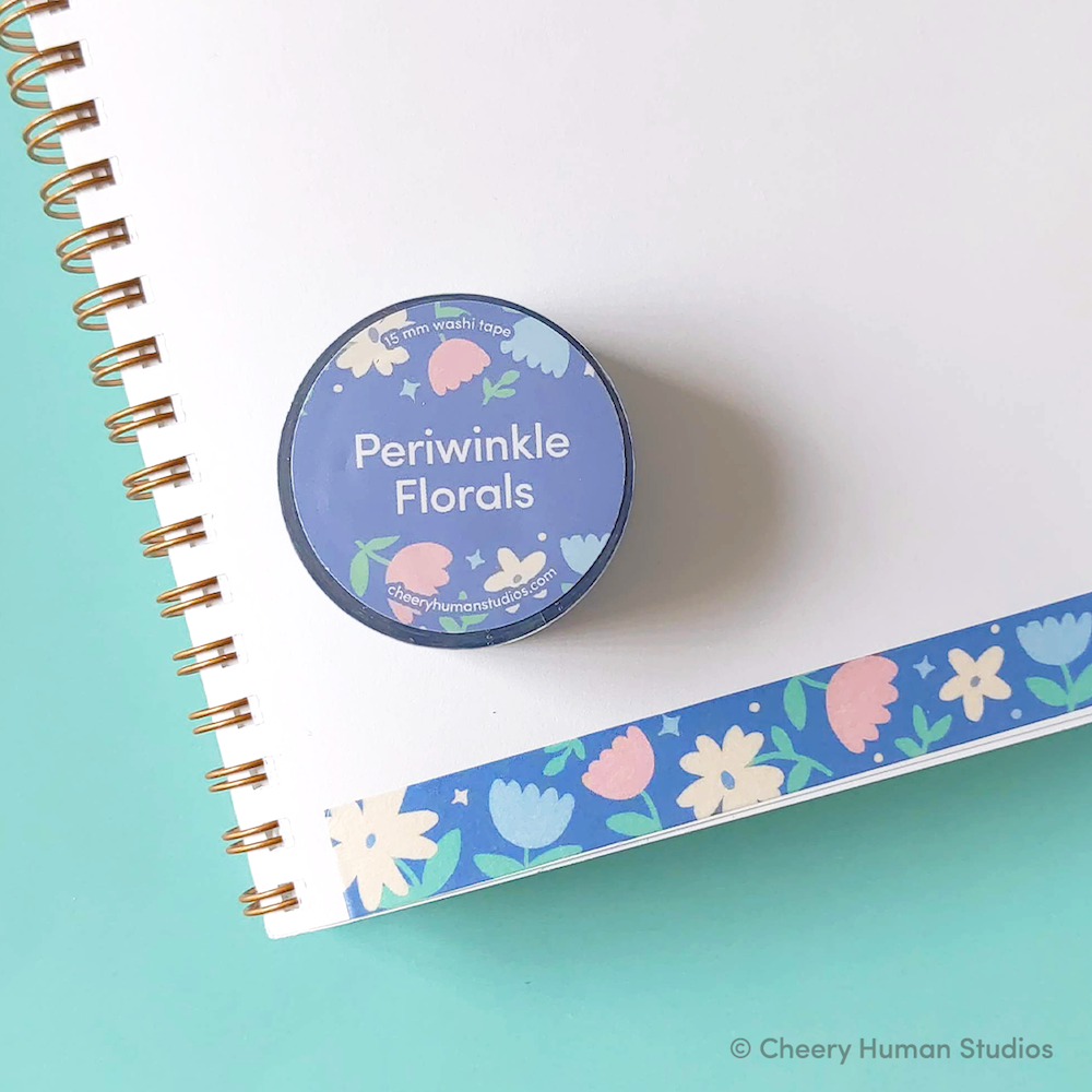 Periwinkle Florals - Washi Tape