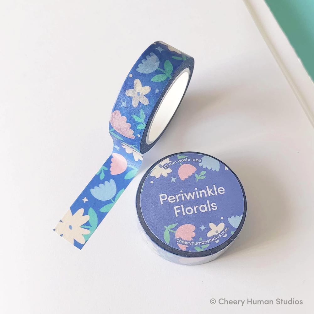 Periwinkle Florals - Washi Tape