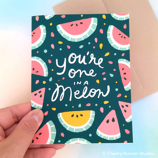 You're One in a Melon (Million) - Friendship | Love | Encouragement Greeting Card