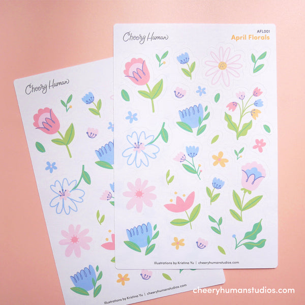 April Florals | Single Sticker Sheet or Pack of 5