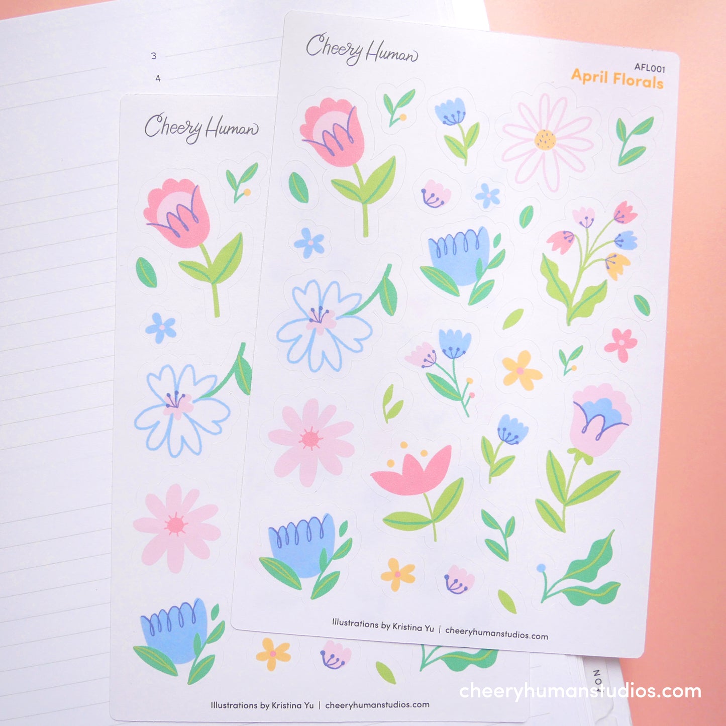 April Florals | Single Sticker Sheet or Pack of 5
