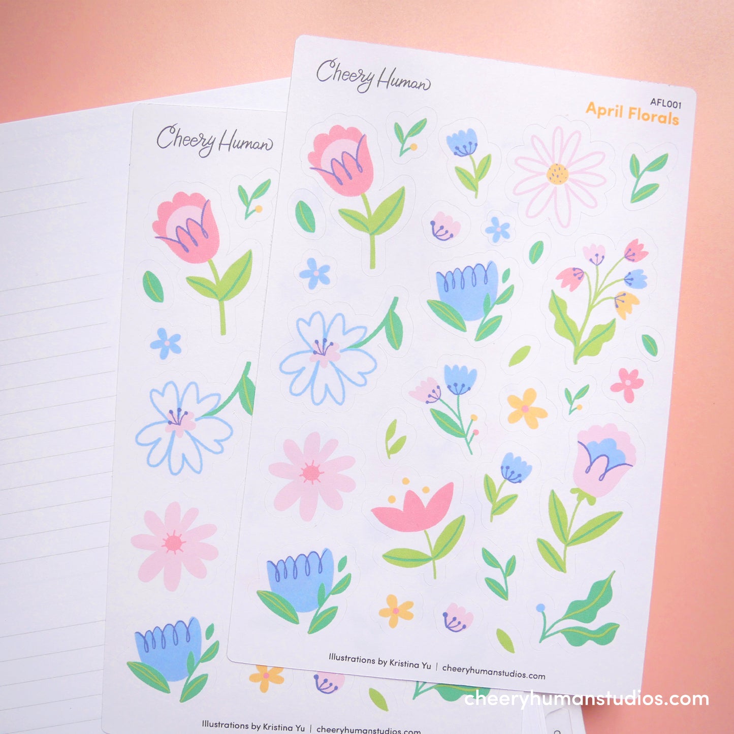 April Florals | Single Sticker Sheet or Pack of 5