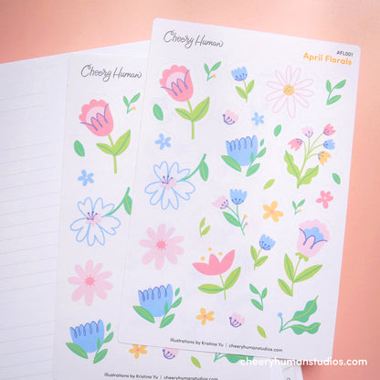 April Florals | Single Sticker Sheet or Pack of 5