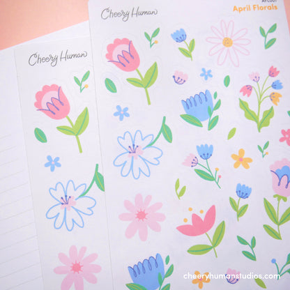 April Florals | Single Sticker Sheet or Pack of 5