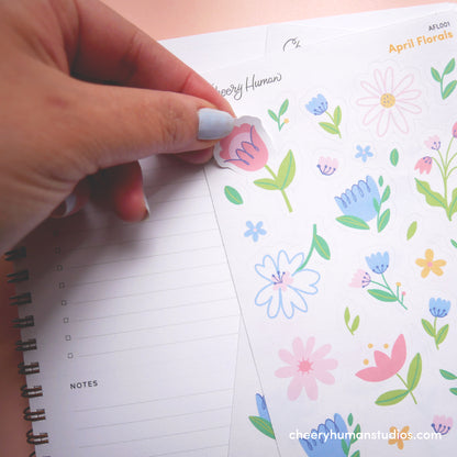 April Florals | Single Sticker Sheet or Pack of 5