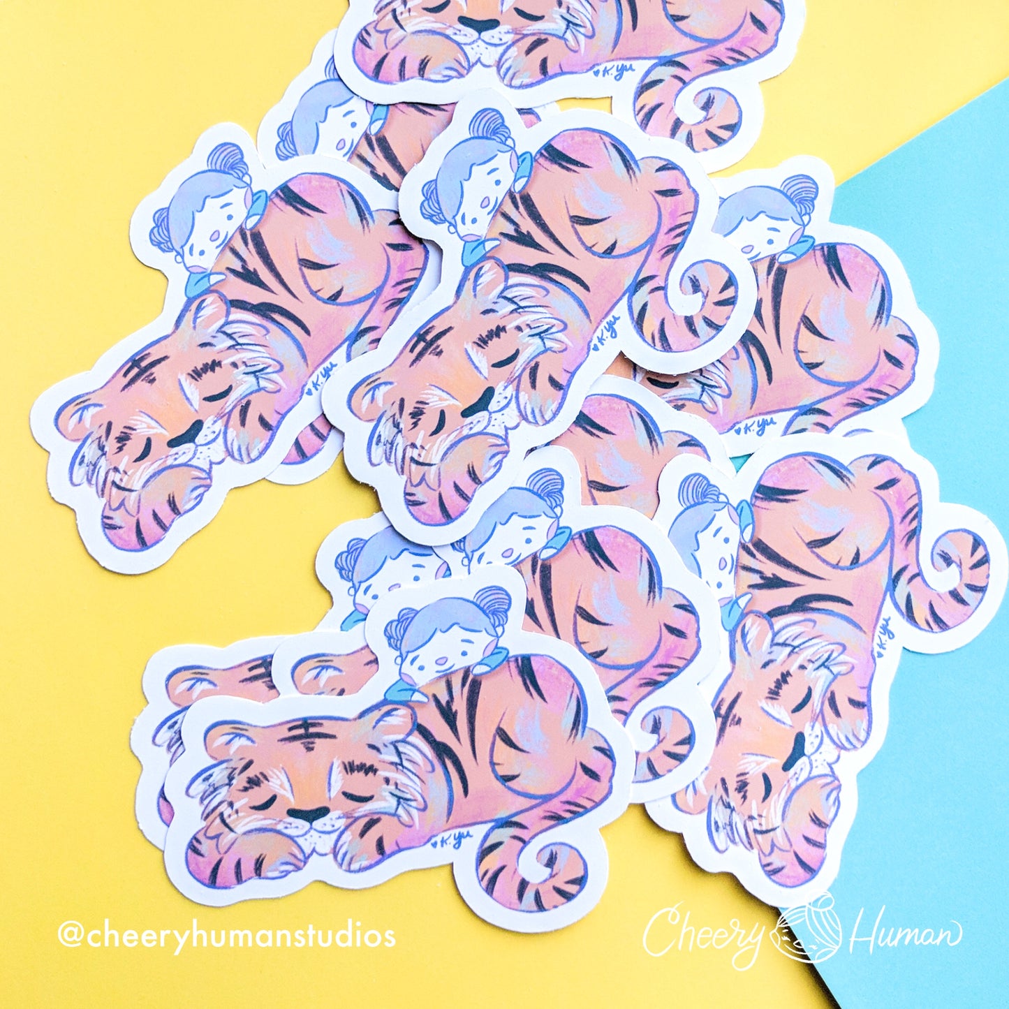 Tiger Friend - Handmade Vinyl Sticker