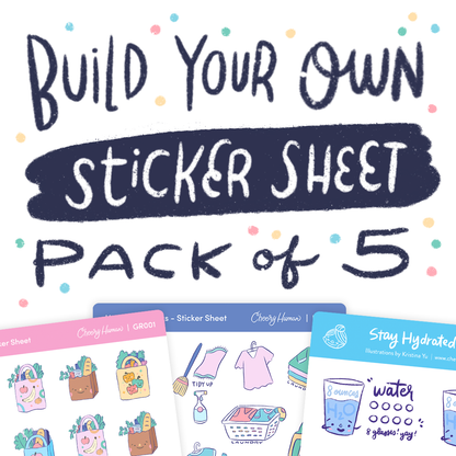 Build Your Own Sticker Sheet Pack of 5 | Planner Sticker Sheets