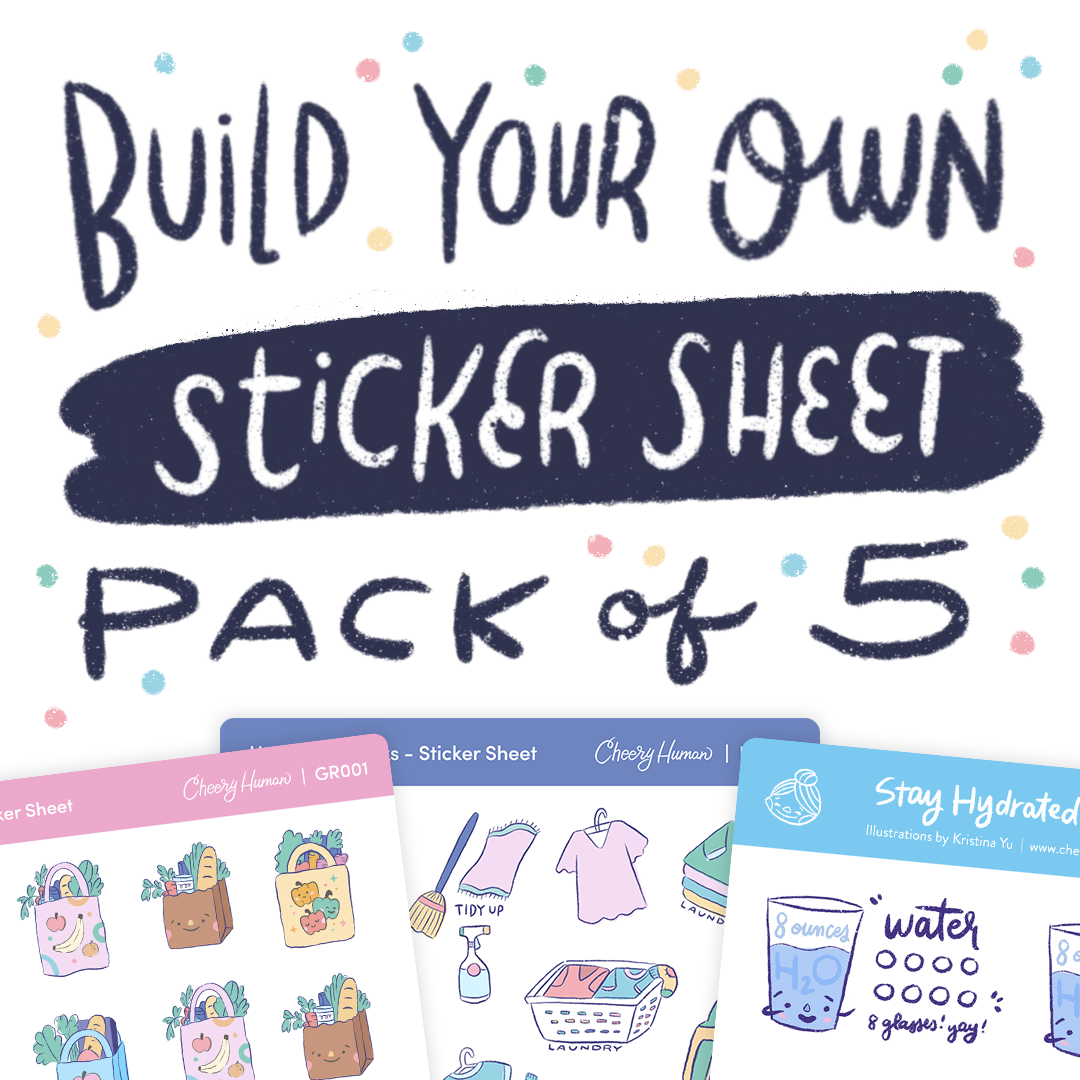 Build Your Own Sticker Sheet Pack of 5 | Planner Sticker Sheets ...