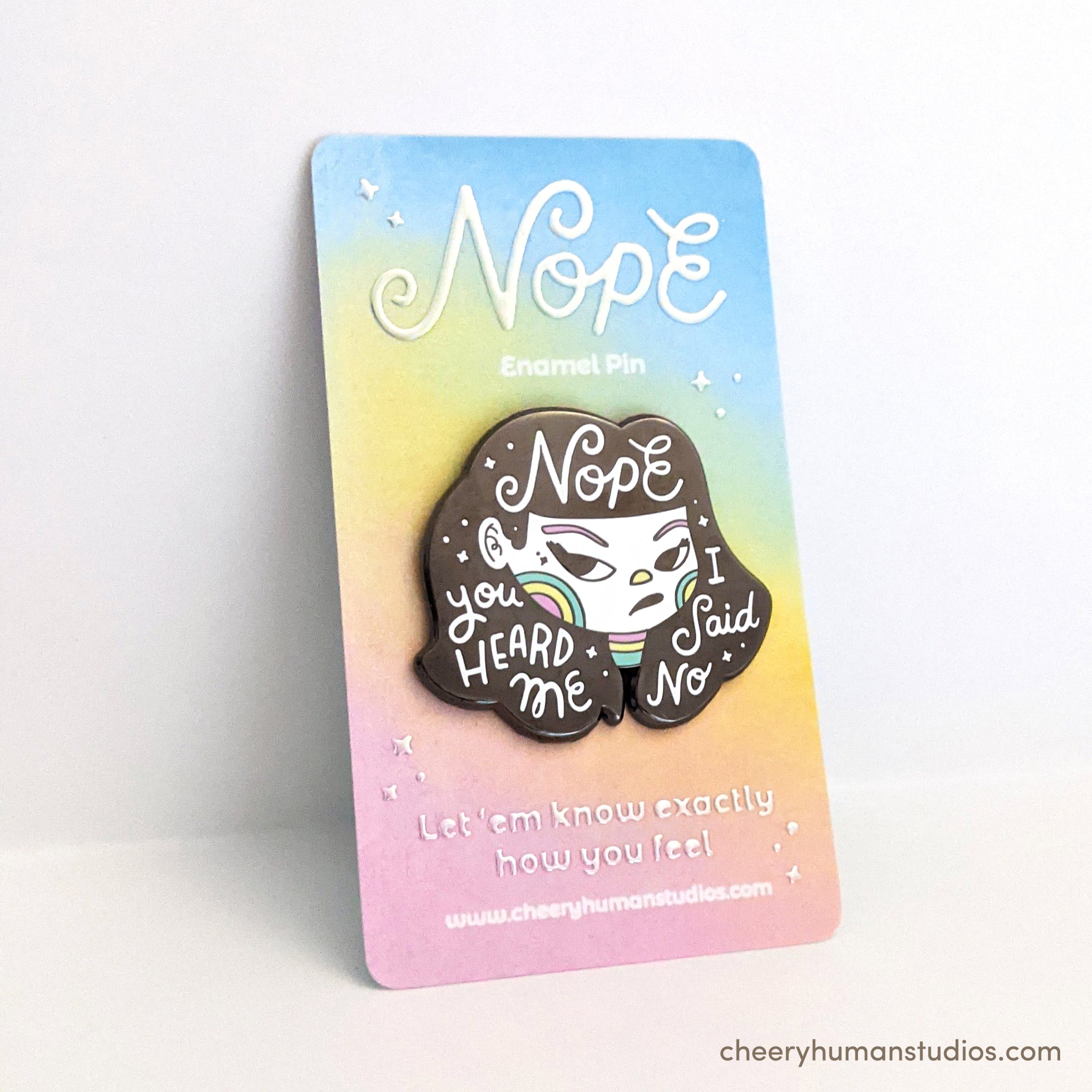 Hair Emotions 1: Nope - 1.5" Enamel Pin