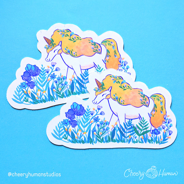 Sunshine the Unicorn - Handmade Vinyl Sticker