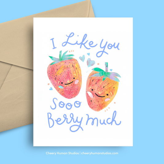 Like You Berry Much - Greeting Card | Love & Friendship | Thinking of You