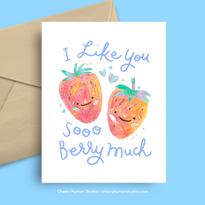 Like You Berry Much - Greeting Card | Love & Friendship | Thinking of You