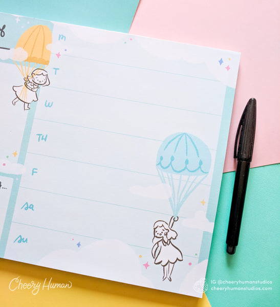 In the Clouds - Weekly Planner Notepad