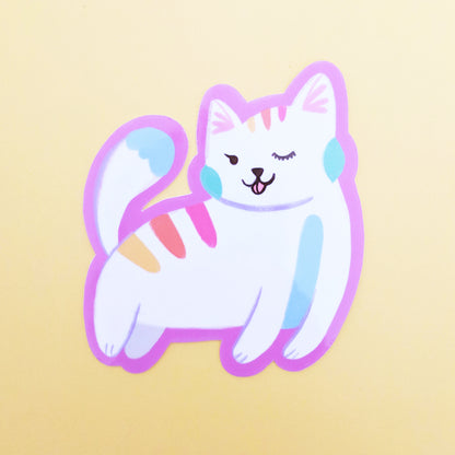 Rainbow Cat - Handmade Vinyl Sticker
