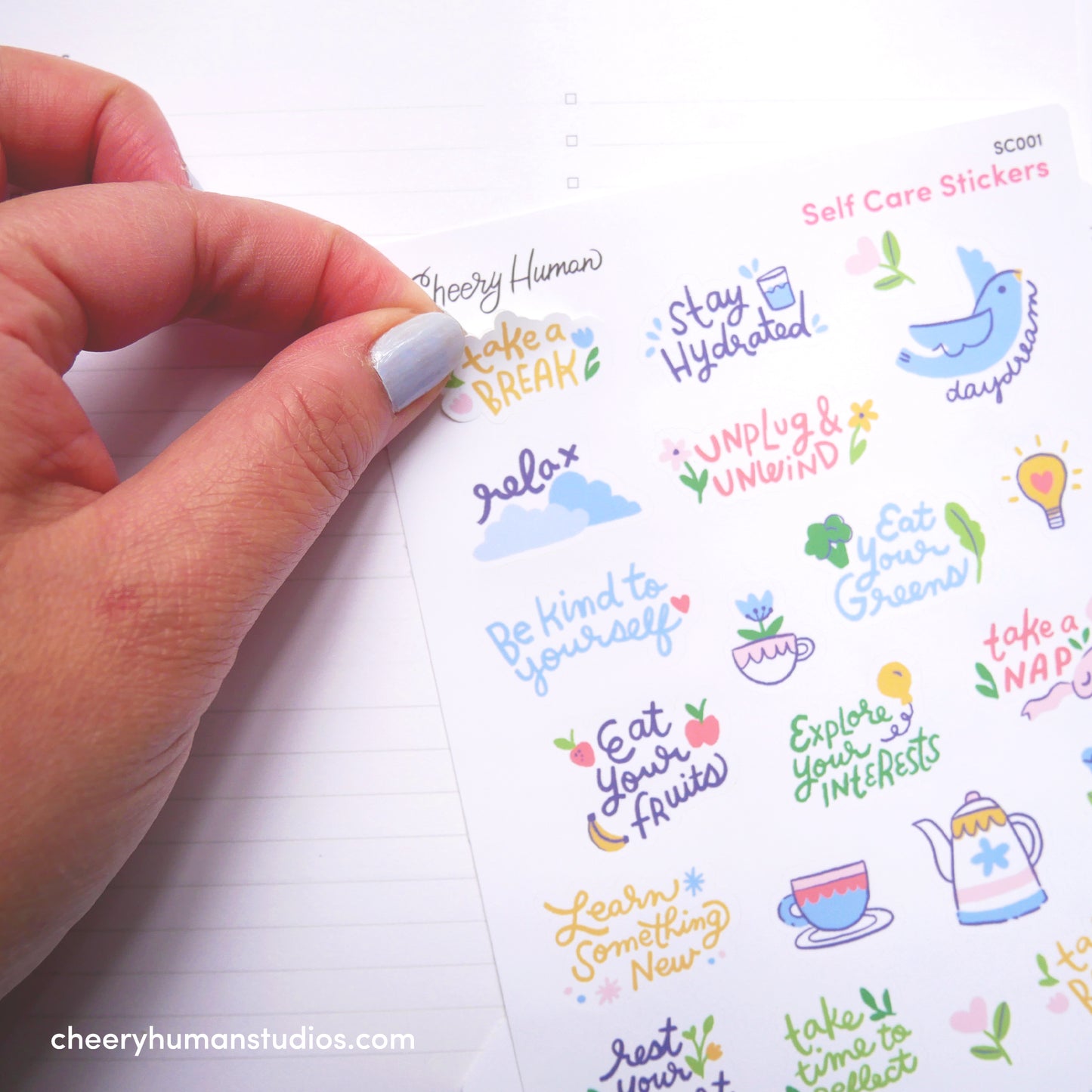 Self Care | Single Sticker Sheet or Pack of 5