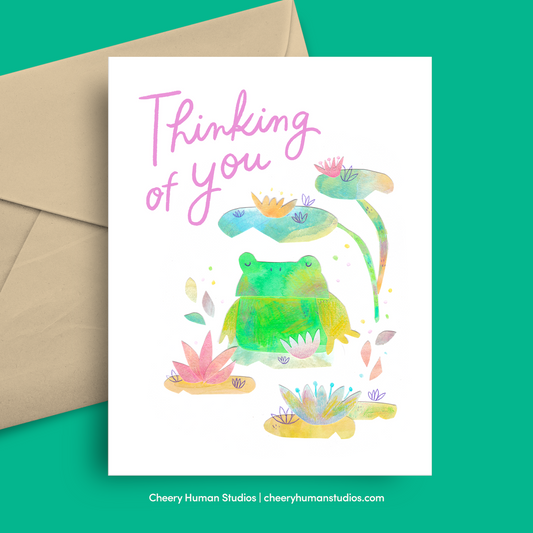 Thinking of You (Frog) - Greeting Card | Love & Friendship | Thinking of You