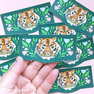 Tiger + Flora - Vinyl Sticker