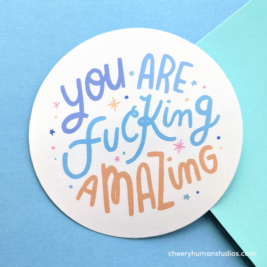 F*ing Amazing - Handmade Vinyl Sticker