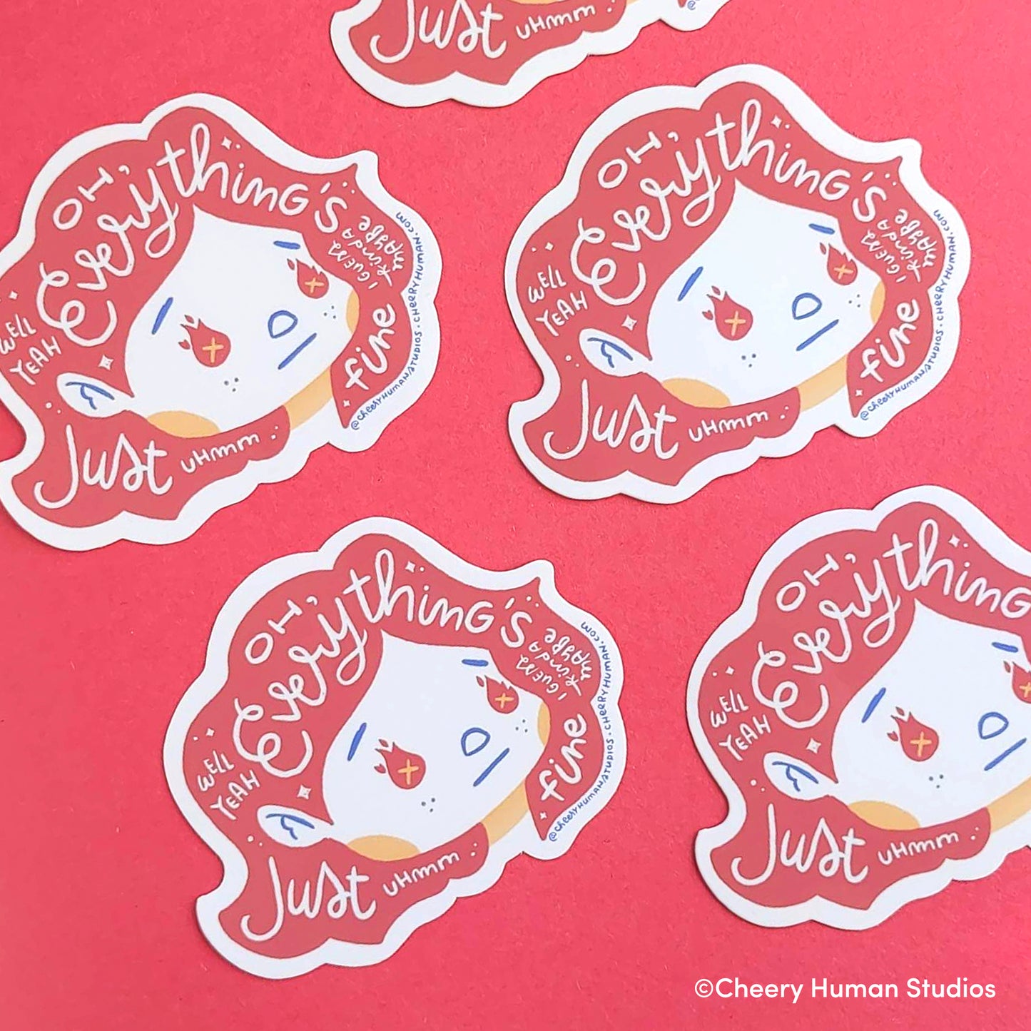 Hair Emotions 1: Just Fine - Vinyl Sticker