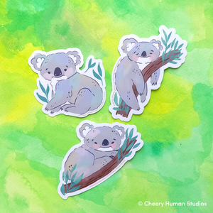 Koala Trio - Set of 3 Handmade Vinyl Stickers