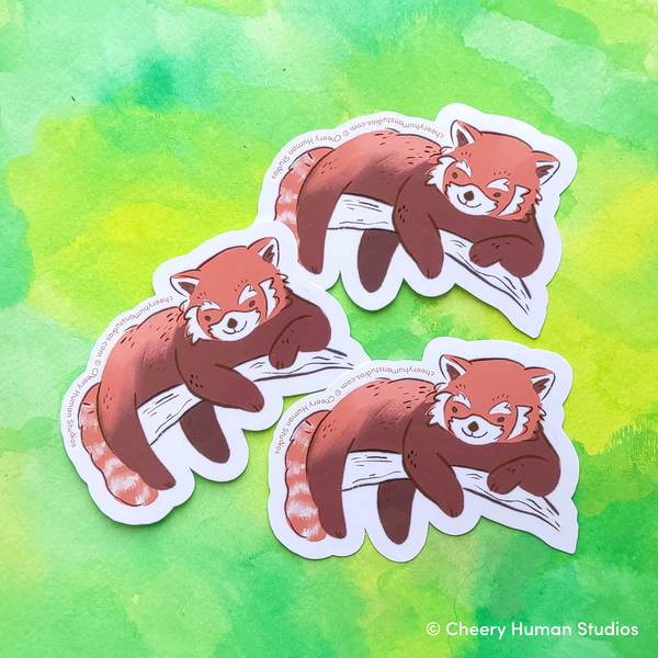 Red Panda - Handmade Vinyl Sticker